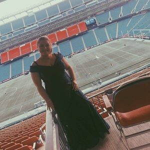 Navy blue prom dress